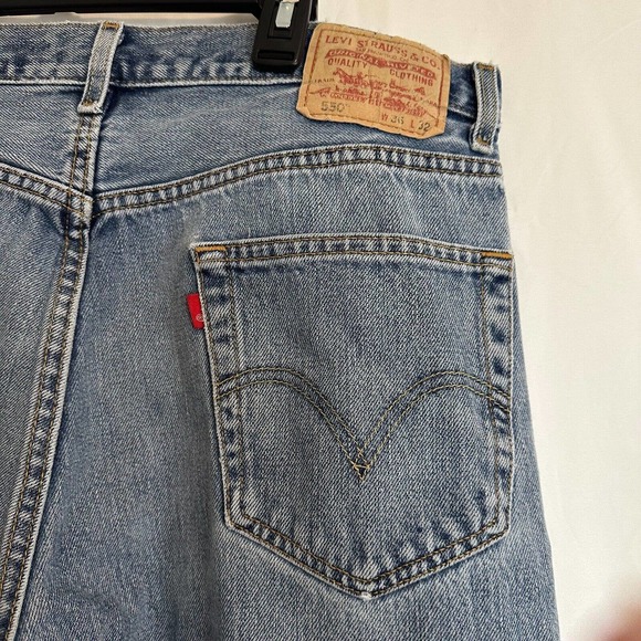 Vintage Levi’s 550 Jeans Men’s 36x32 Blue Relaxed Fit Baggy Denim 90s Distressed - Picture 8 of 13
